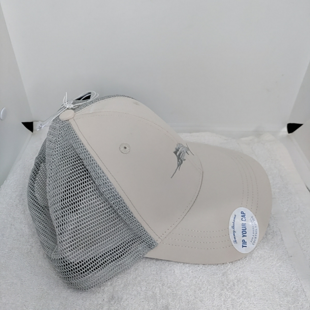 Tommy Bahama Tip Your Cap Hat Marlin Margarita Adjustable Baseball Beige/Gray - Picture 3 of 6